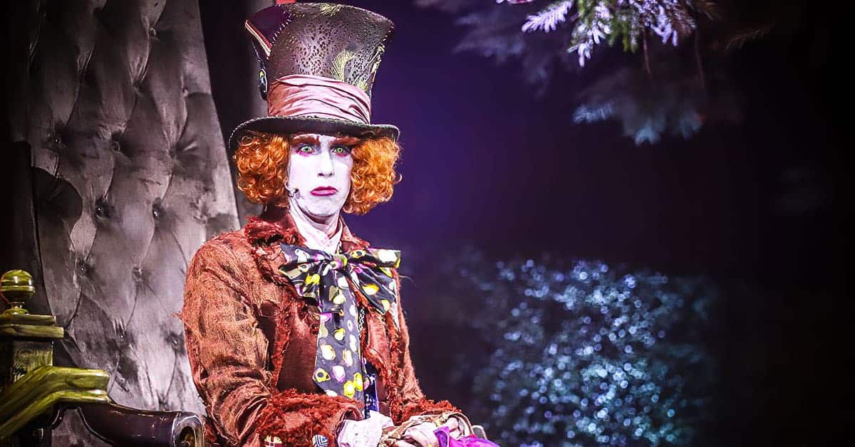 The Mad Hatter banters with guests at his Treat Trail during the Oogie Boogie Bash. Photo by Philip Hernandez.