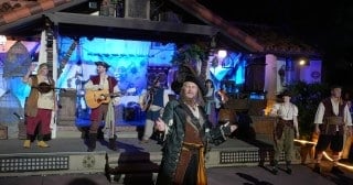 Captain Barbossa on stage at Mickey's Not-So-Scary Halloween Party