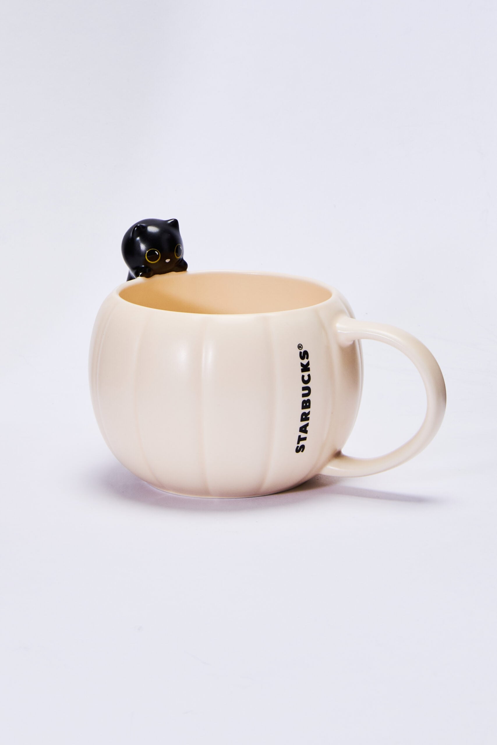 Starbucks black cat pumpkin-shaped ceramic mug