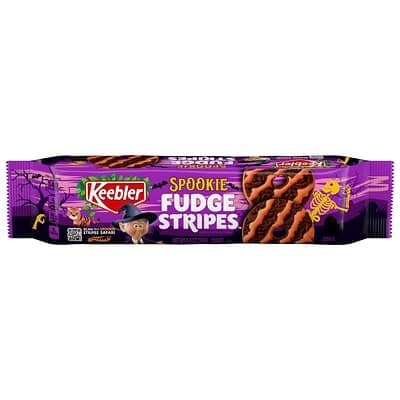 Keebler Spookie Fudge Stripes cookies with orange stripes for Halloween 2026