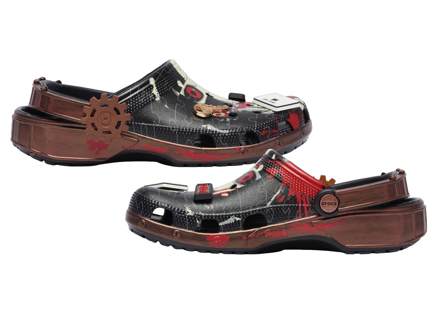 The Jigsaw Crocs Classic Clog from the 2026 Horror Pack