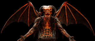 Darkness Rising Haunted Attraction key art, a winged demon figure