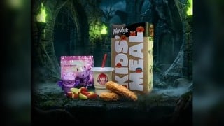 Wendy's Frosty Frights 2026 Kids' Meal with a Frosty, chicken tenders, and a Frosty Frights toy bag
