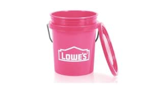 Lowe's pink mini bucket collectible