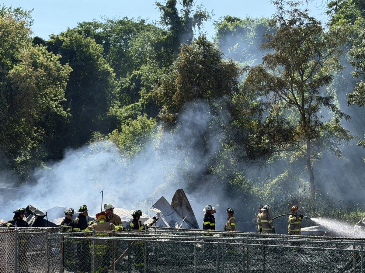 Fire damage at Field of Horrors Capital Combat Zone in Rensselaer County New York