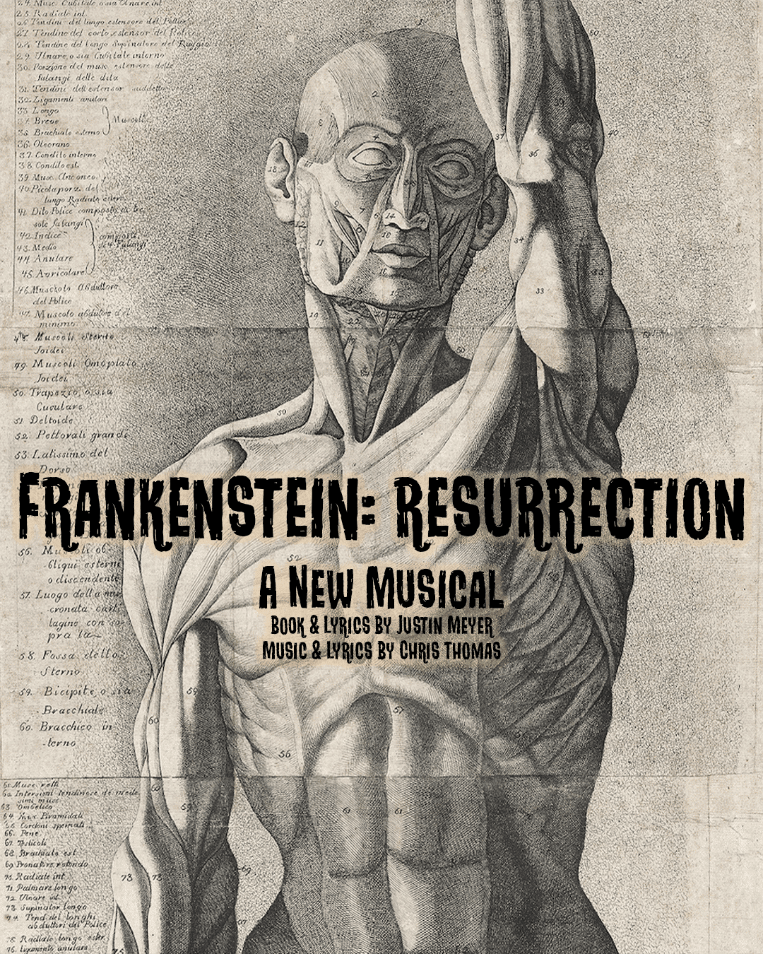 Frankenstein: Resurrection key art at Nocturne Theatre