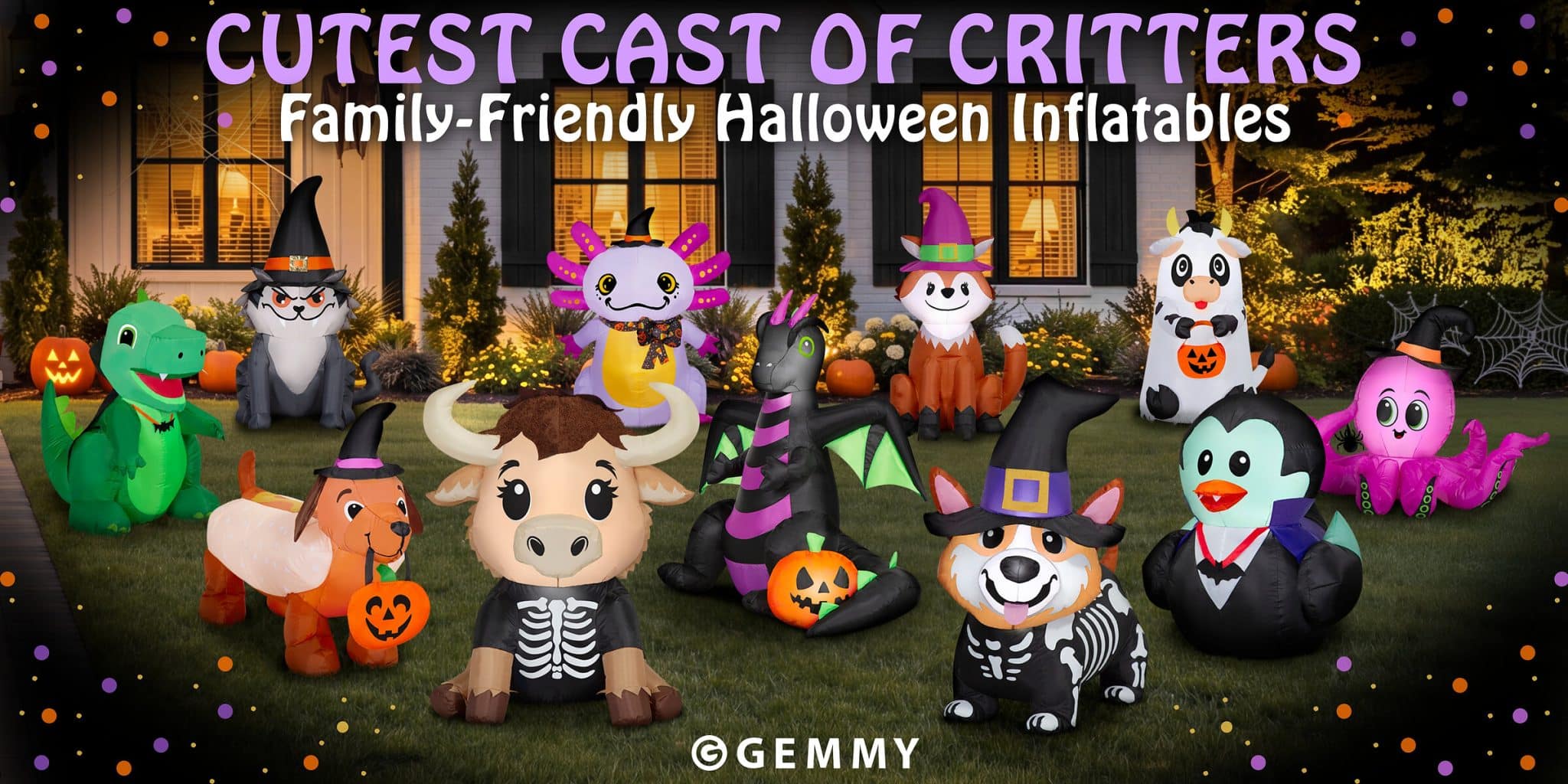 Gemmy's 2026 Halloween critter inflatables, sold at Walmart