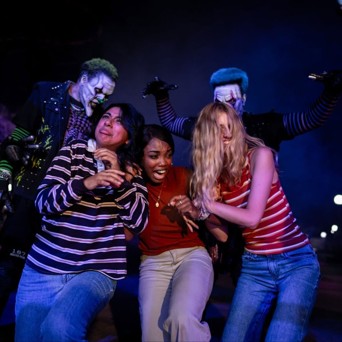 A scare actor at Fright Fest at Great Escape