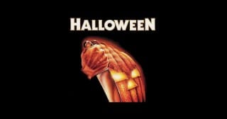 Halloween (1978) poster key art, the jack-o-lantern and knife