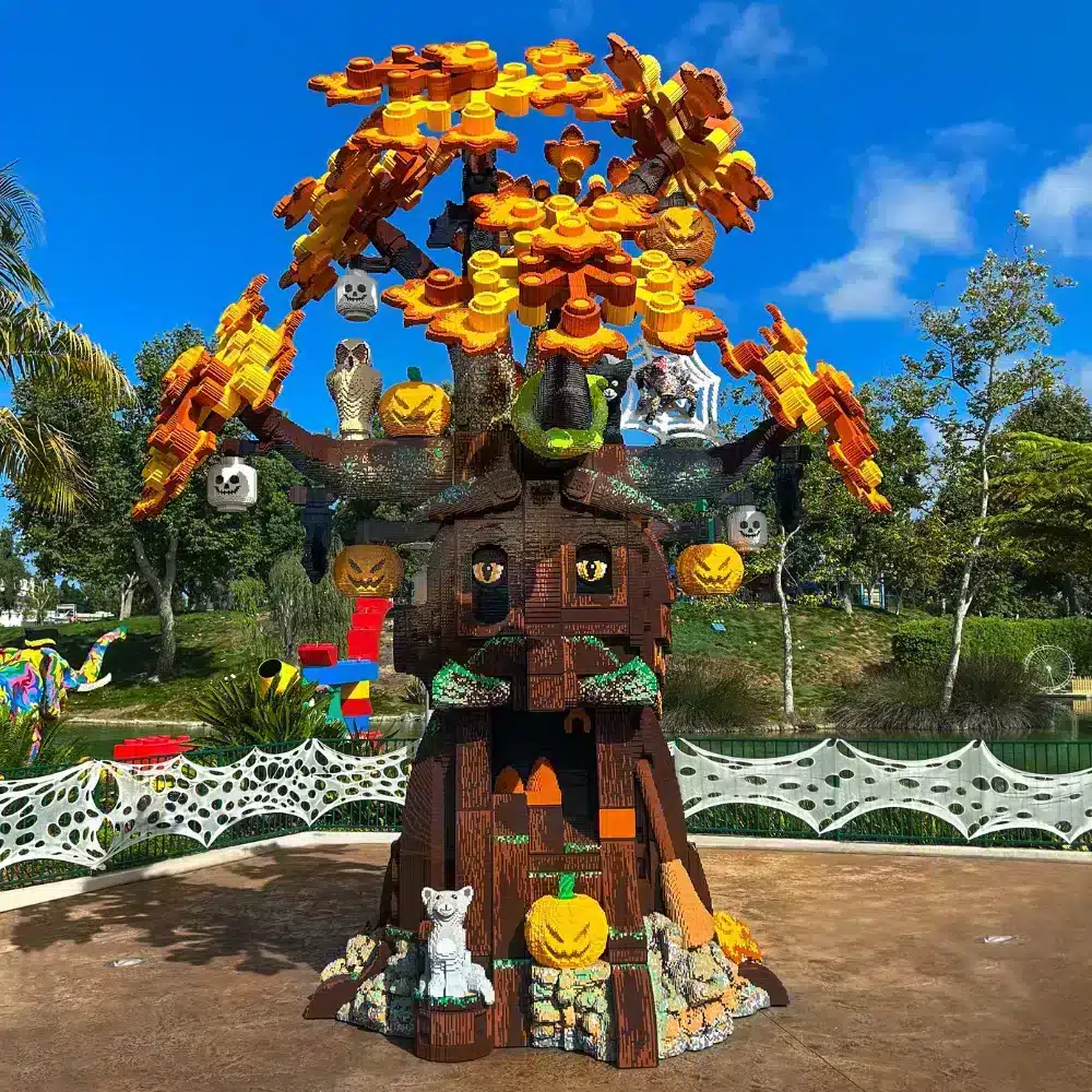 The LEGO Halloween Tree at LEGOLAND California Brick-or-Treat