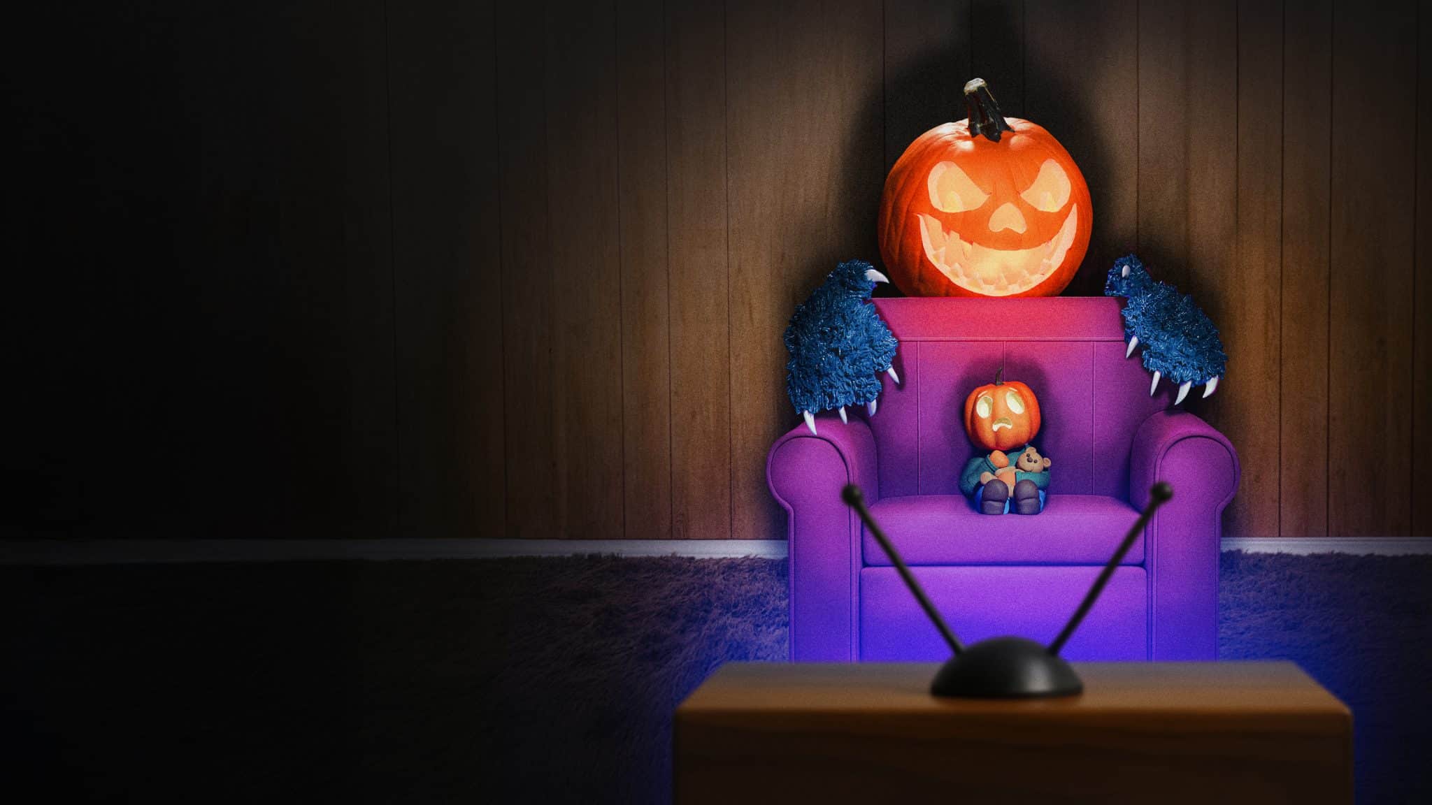 Halloween Wars 2026 Back from the Dead key art with a carved jack-o-lantern and monster claws