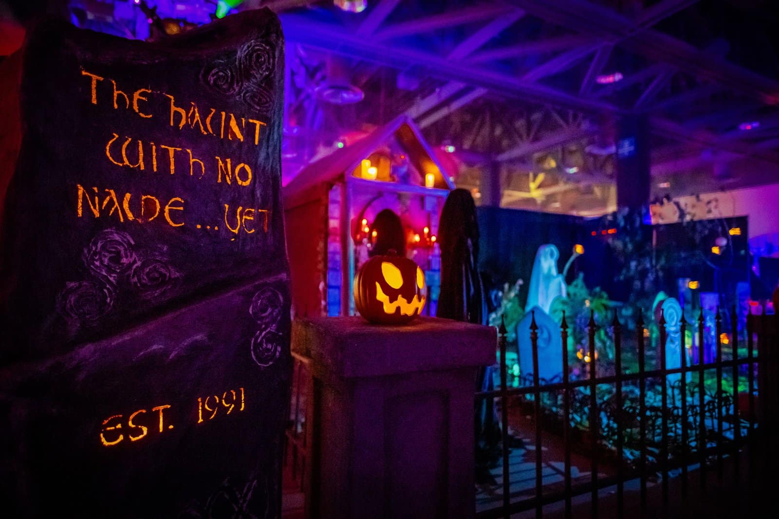 The Haunt With No Name...Yet Celtic graveyard set at Midsummer Scream's Hall of Shadows