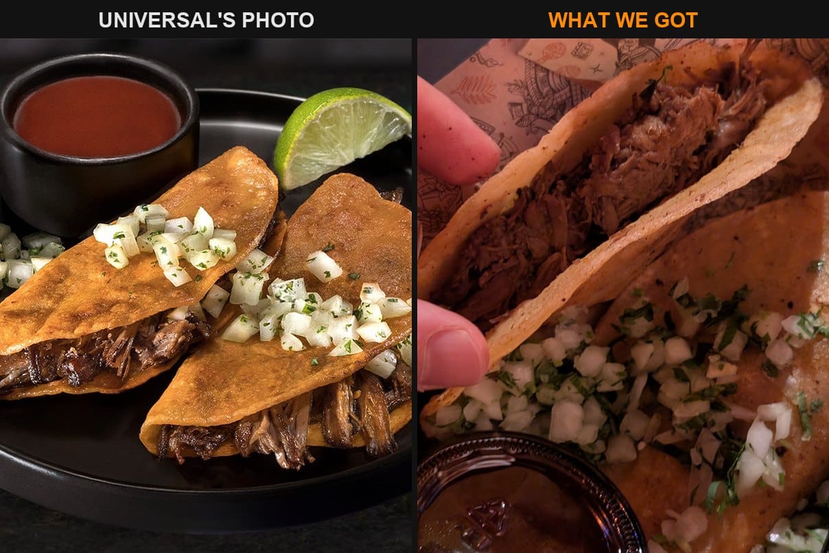 Beef Birria Tacos, Universal's photo next to HAN's photo