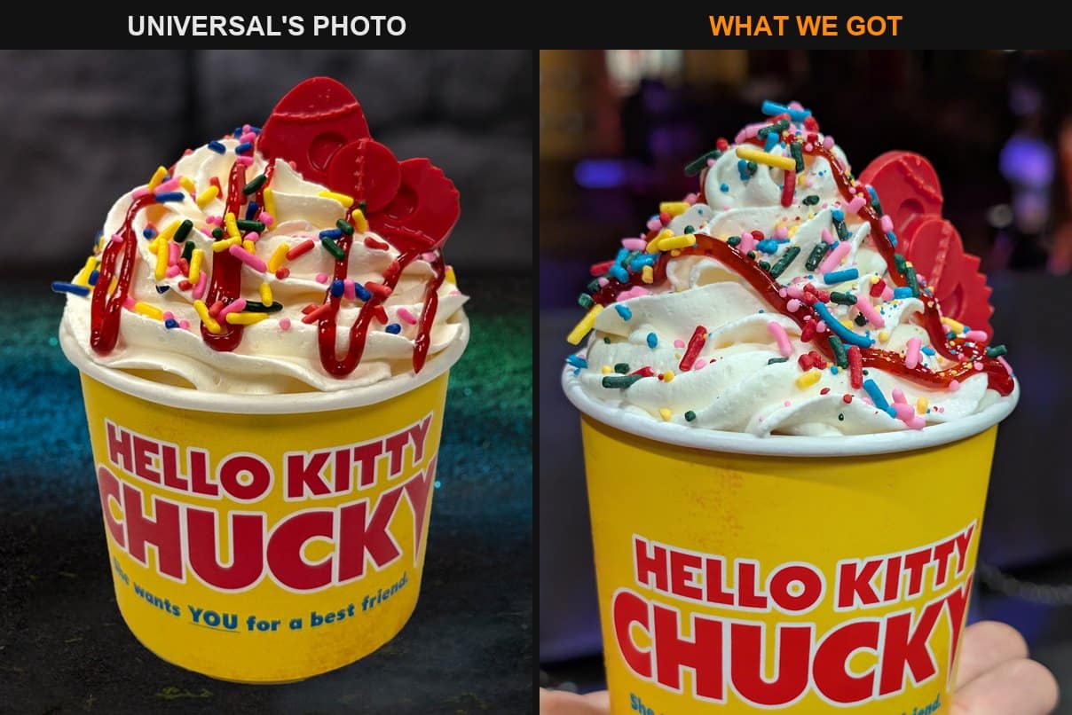 Hello Kitty Chucky Strawberry Cheesecake Sundae, Universal's photo next to HAN's photo
