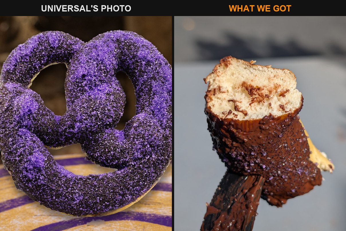 Zero Point Pretzel, Universal's photo next to HAN's photo