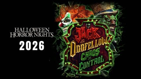 Halloween Horror Nights 2026 key art with Jack the Clown and Dr. Oddfellow for the Infernal Carnival of Nightmares