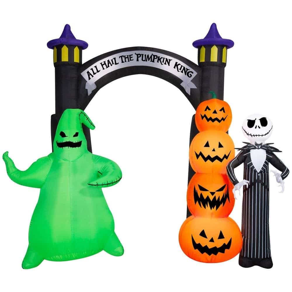 Home Depot Disney Nightmare Before Christmas Jack and Oogie inflatable archway