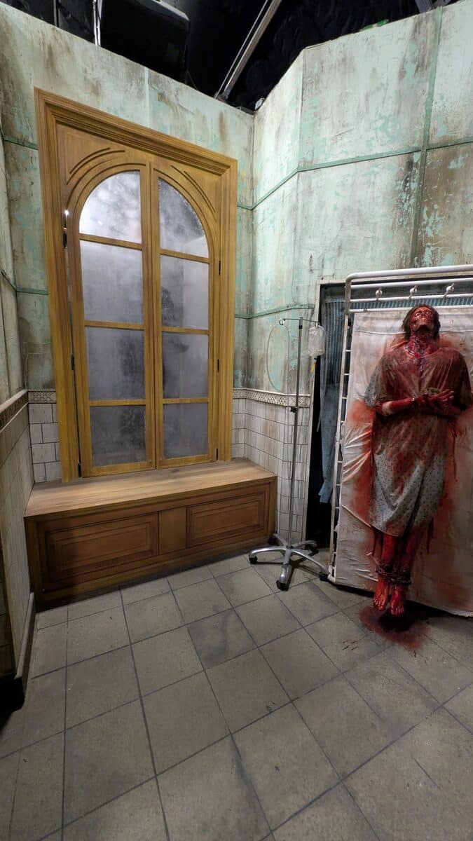 Pale room in Dr. Channard's abode in the Hellraiser house