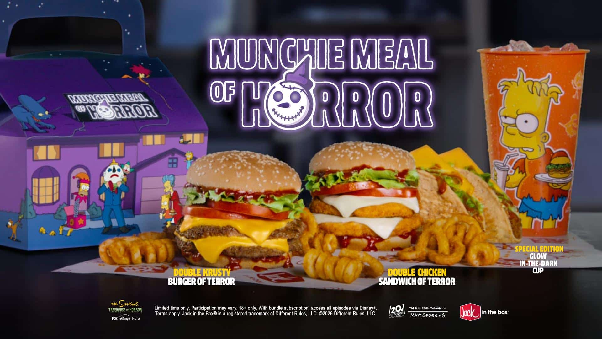 Jack in the Box The Simpsons Treehouse of Horror menu