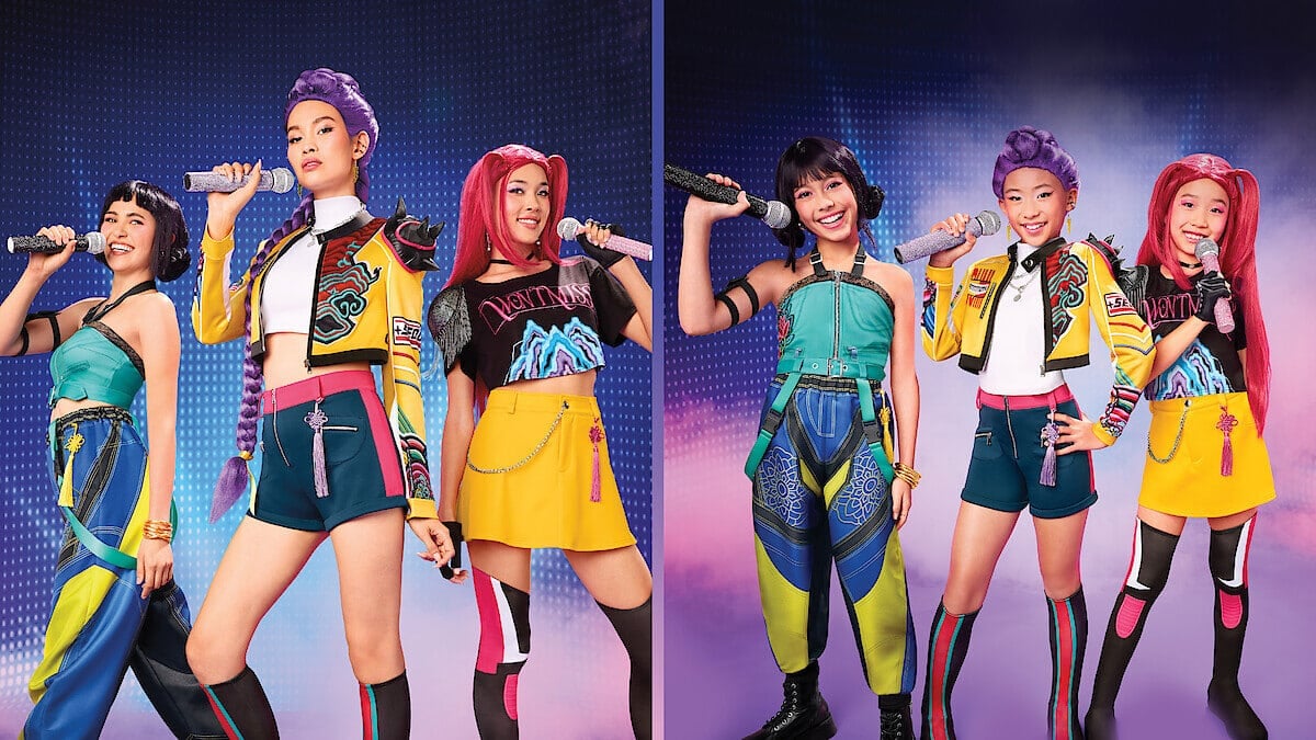 Official KPop Demon Hunters Rumi, Mira, and Zoey Halloween costumes from Spirit Halloween