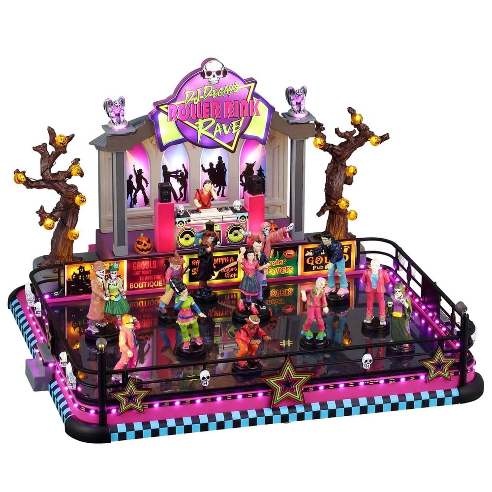 Lemax Spooky Town DJ Decays Roller Rink Rave Michaels exclusive 2026