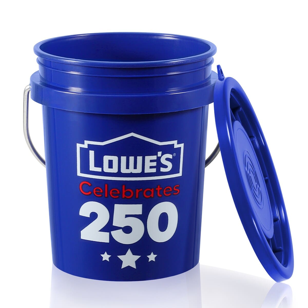 Lowe's Celebrates 250 Americana mini bucket in blue with stars