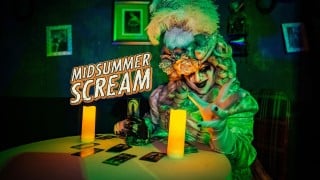 Midsummer Scream 2026 Halloween convention guide card for Long Beach