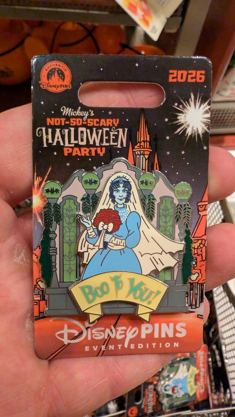 The glow-in-the-dark Constance Hatchaway Boo to You event edition pin