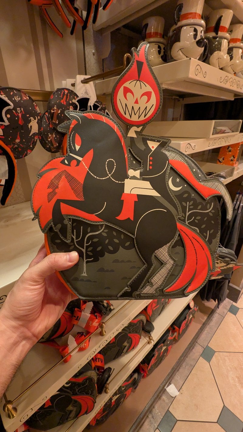 The Headless Horseman Loungefly bag from Mickey's Not-So-Scary Halloween Party 2026
