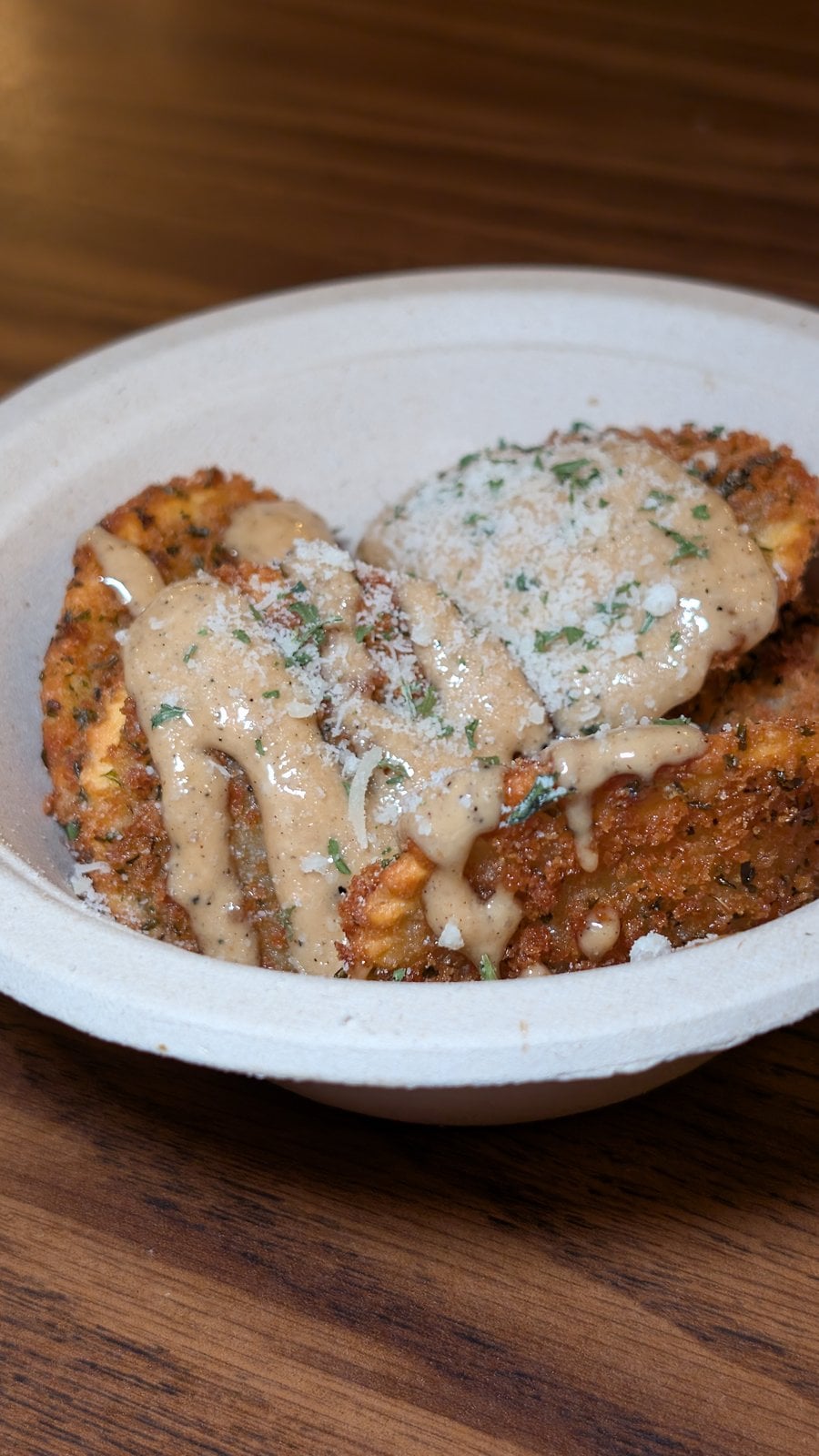 Phantasmal Fried Pumpkin Ravioli with black garlic aioli at Mickey's Not-So-Scary Halloween Party 2026