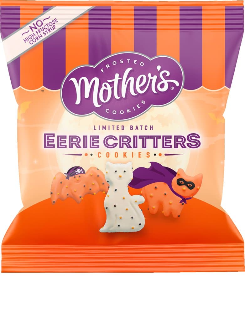 Mother's Eerie Critters cat and bat-shaped shortbread Halloween cookies