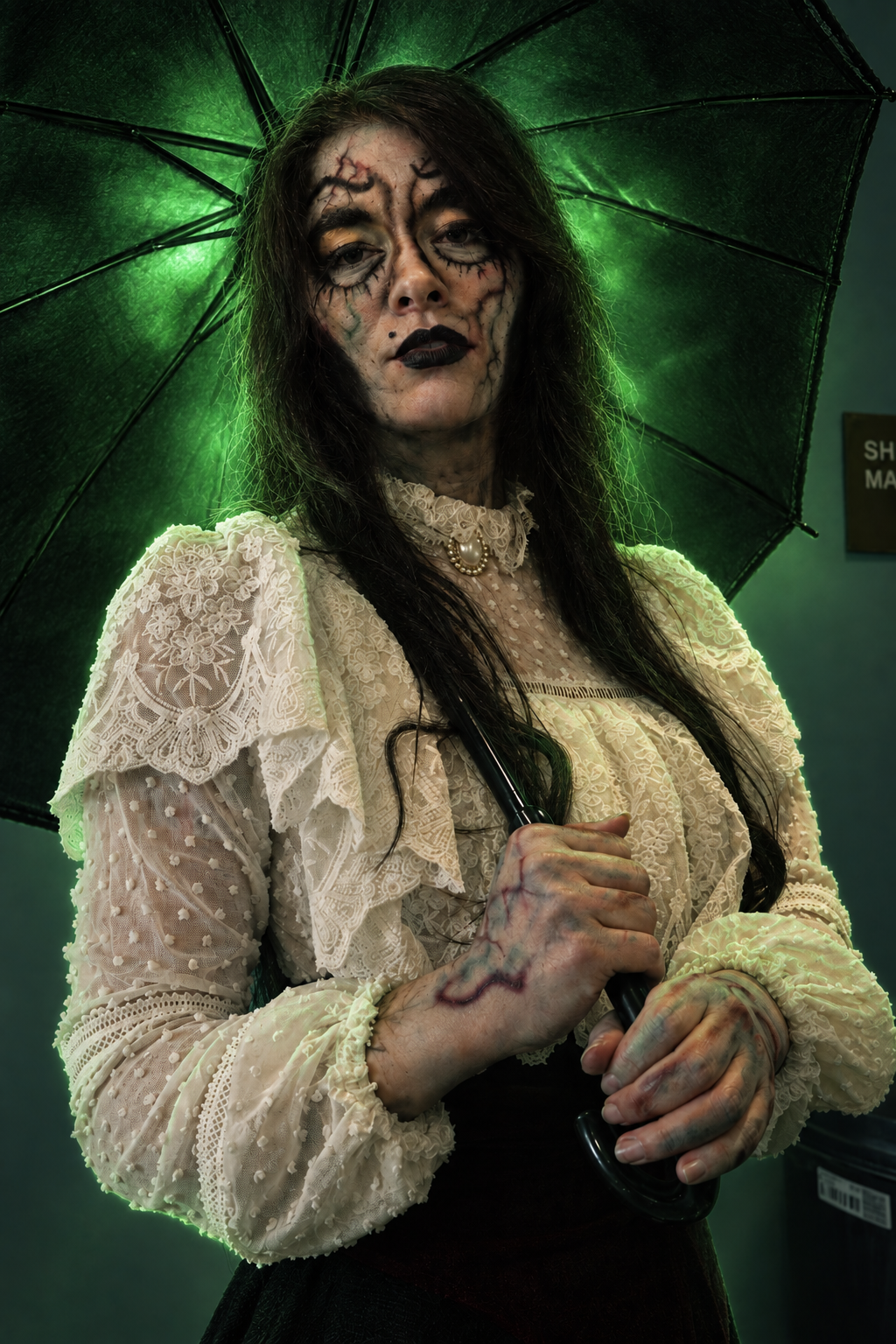 A Mourner character greets guests in Through the Veil