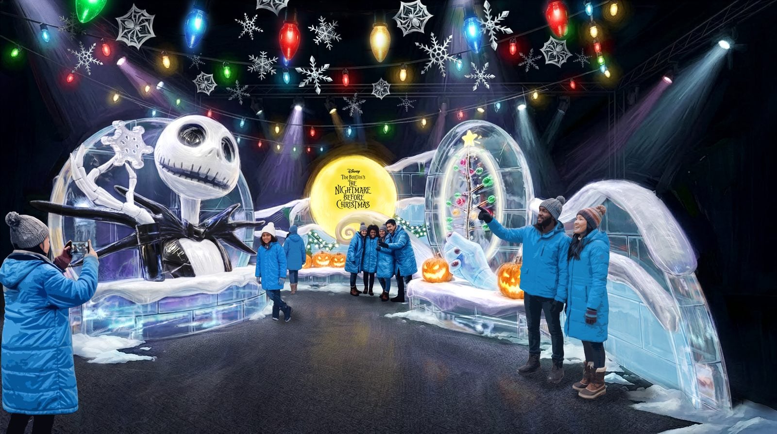 Nightmare Before Christmas ice entrance rendering at Gaylord Rockies