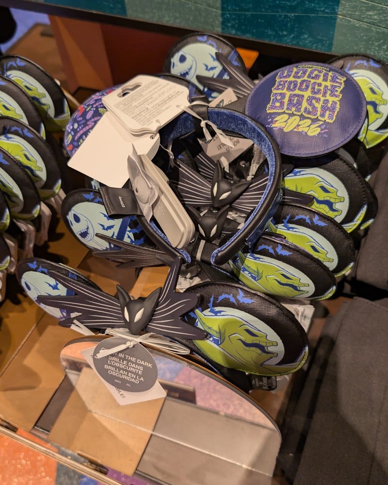 Glow-in-the-dark Oogie Boogie Bash 2026 ear headband