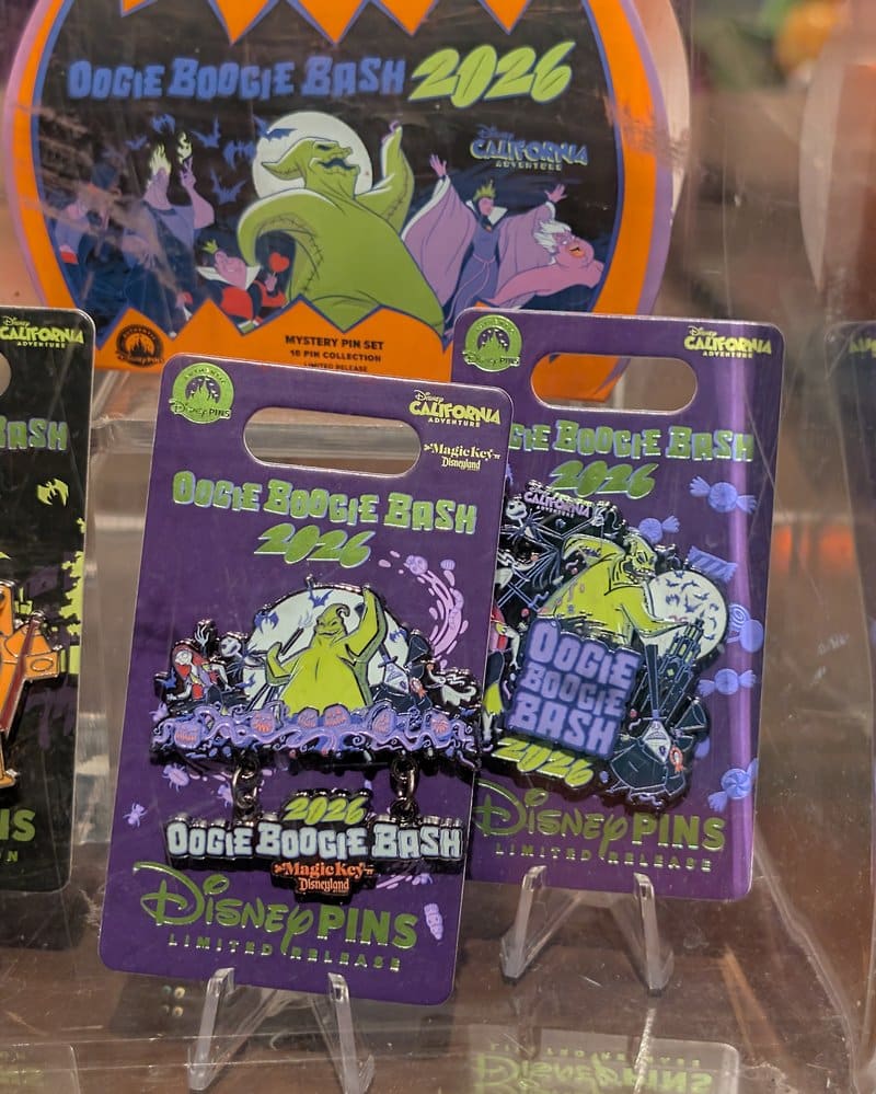 Oogie Boogie Bash 2026 mystery pin set and limited release pins