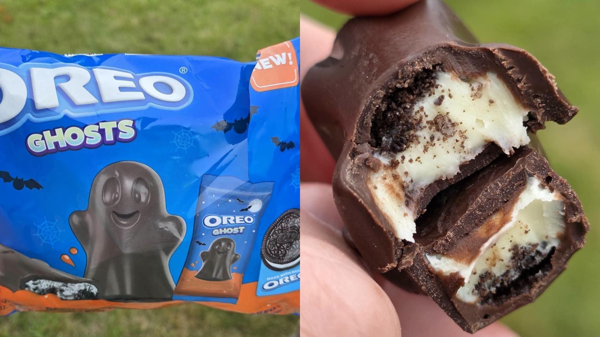Oreo Ghosts molded chocolate with Oreo creme