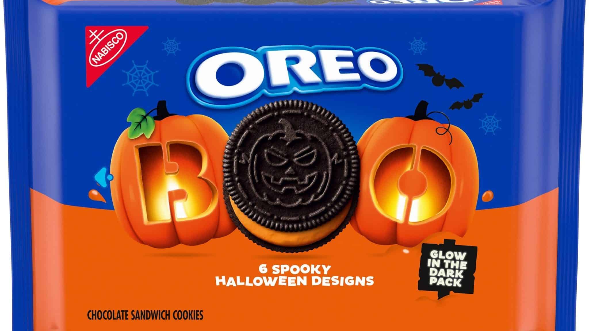 Oreo Orange Creme Halloween BOO pack, glow-in-the-dark with six spooky designs