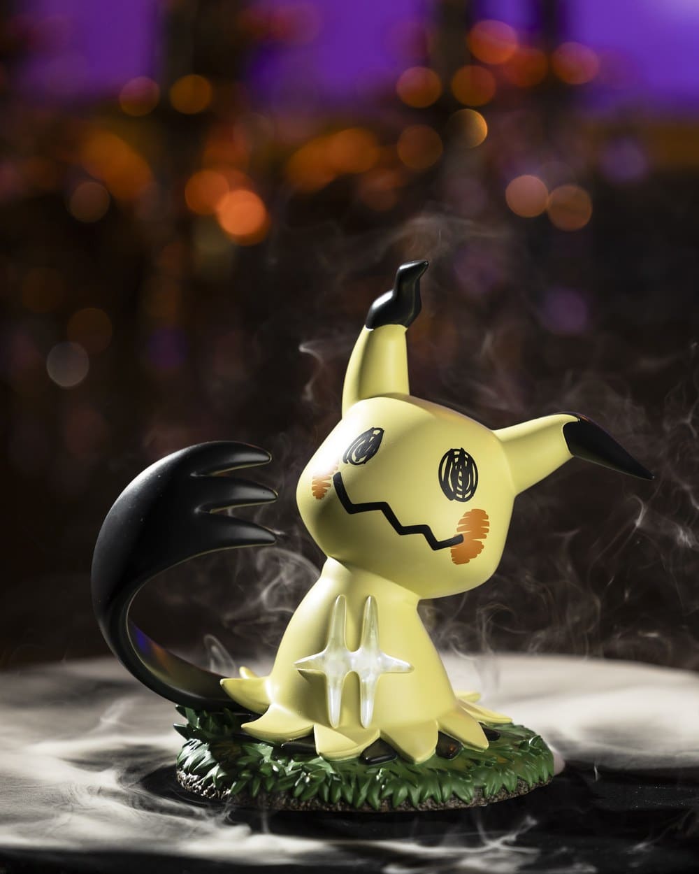 Pokémon Center Mimikyu Light-Up Figure glowing