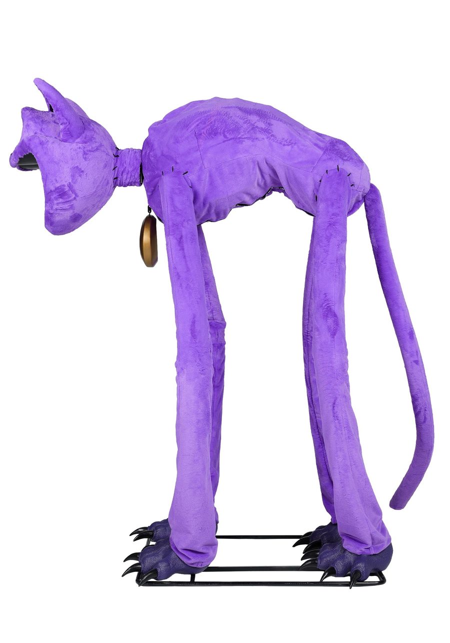 CatNap animatronic face and glowing yellow eyes
