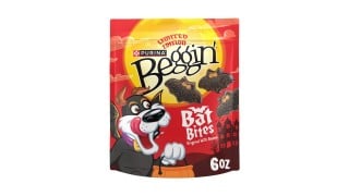 Purina Beggin' Bat Bites Halloween dog treats bag