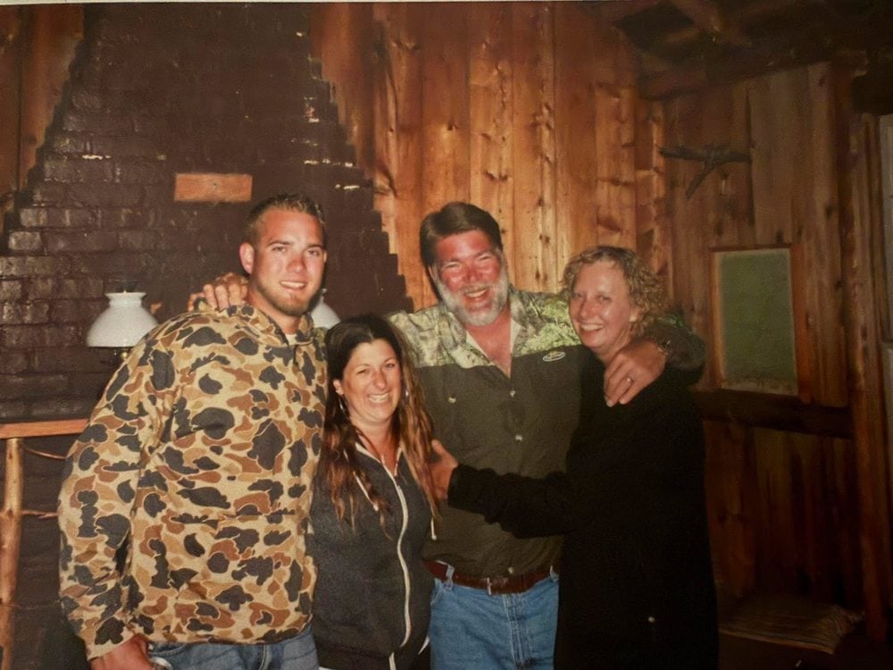 Randy Bates with family members