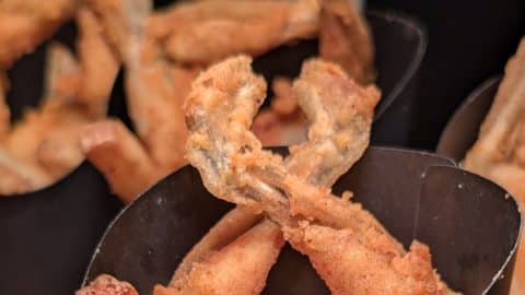 Cajun-seasoned Last Leap Frog Legs from the Six Flags Magic Mountain Fright Fest 2026 menu