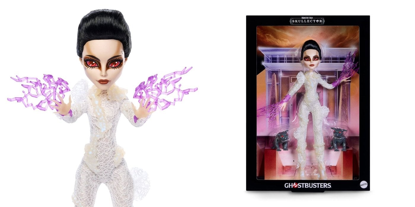 Monster High Skullector Ghostbusters Gozer doll with Terror Dogs