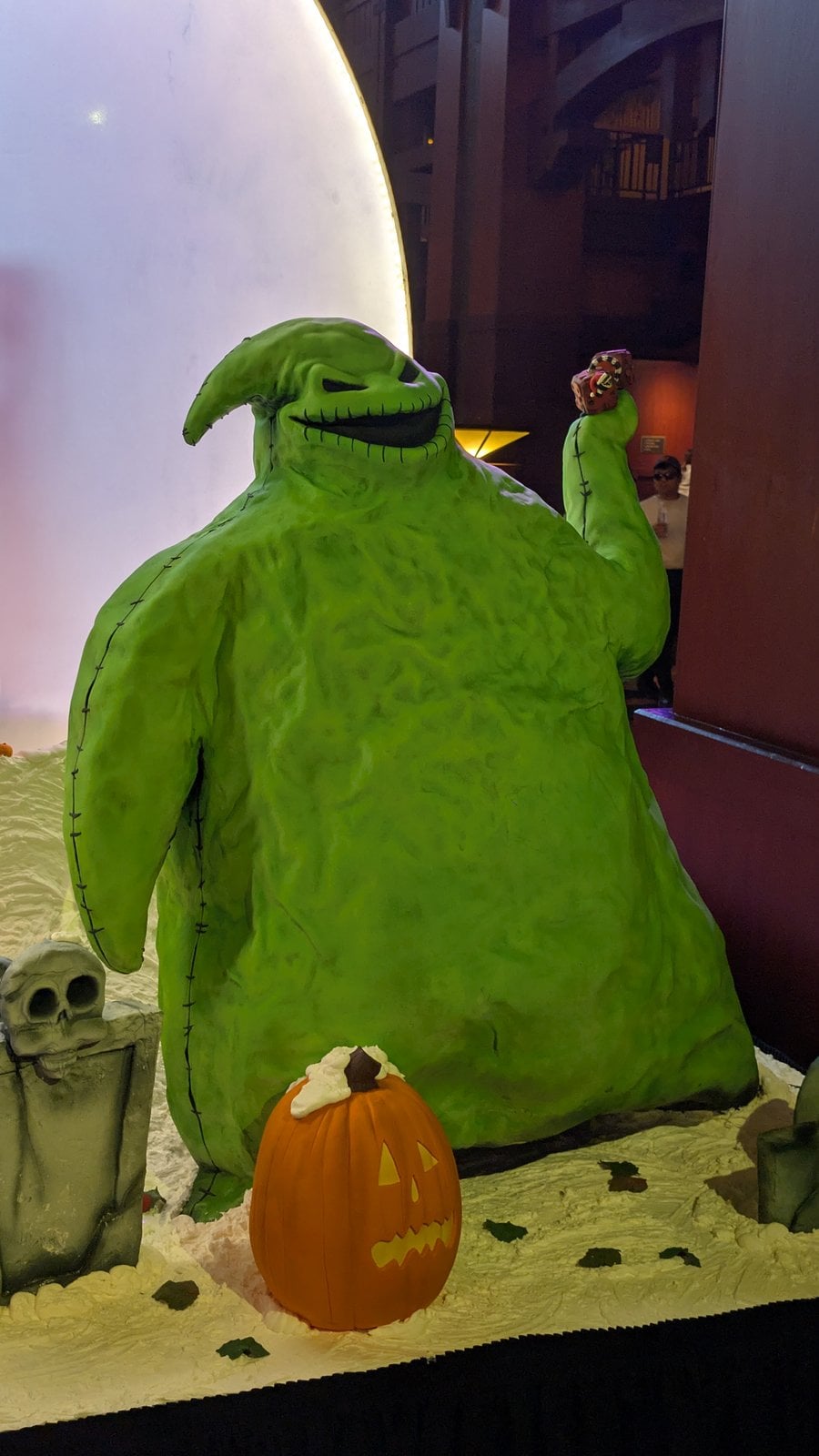 A fondant Oogie Boogie in the Spiral Hill Confectionery display