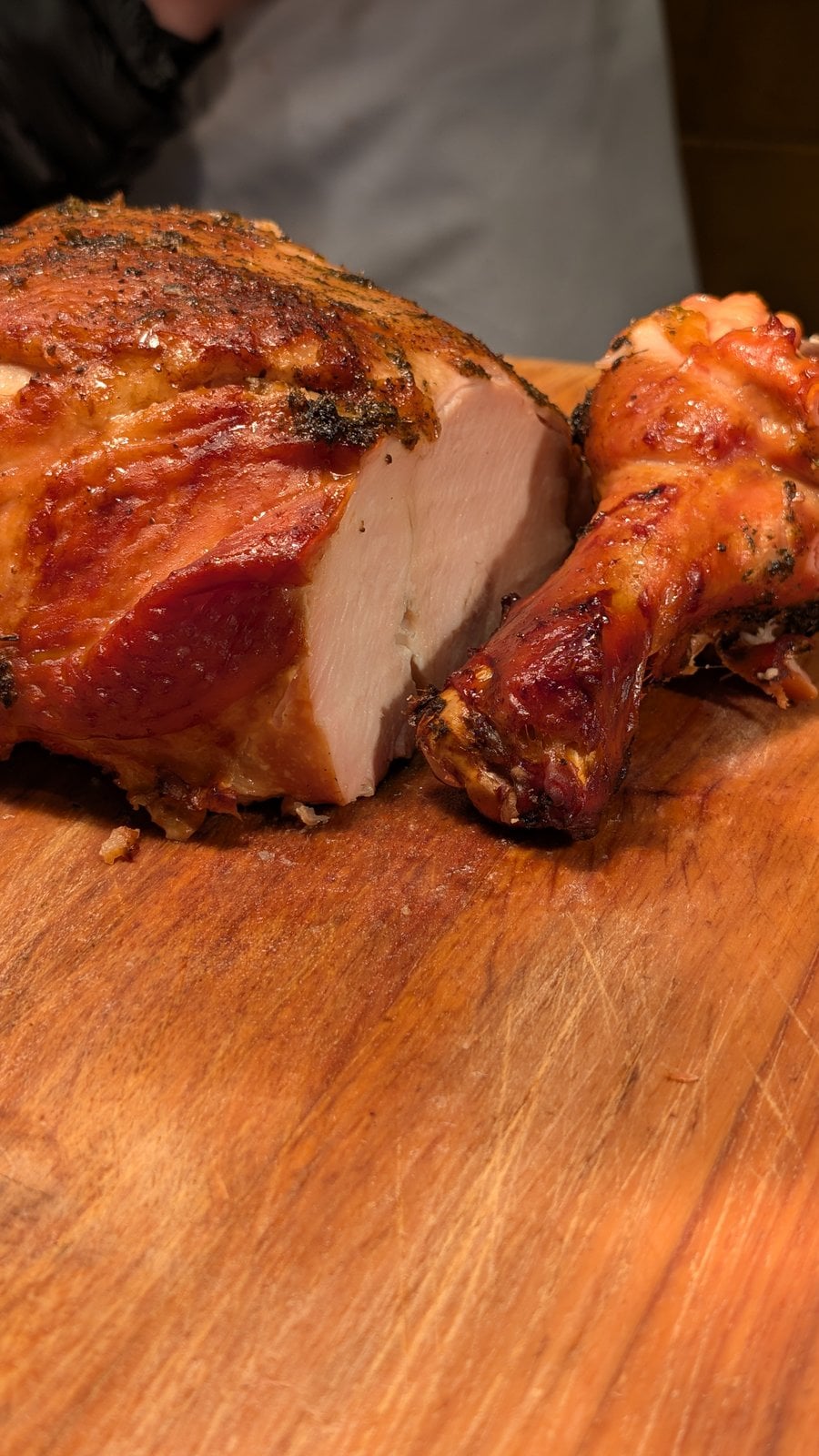 Roast turkey at the Storytellers Cafe carving station