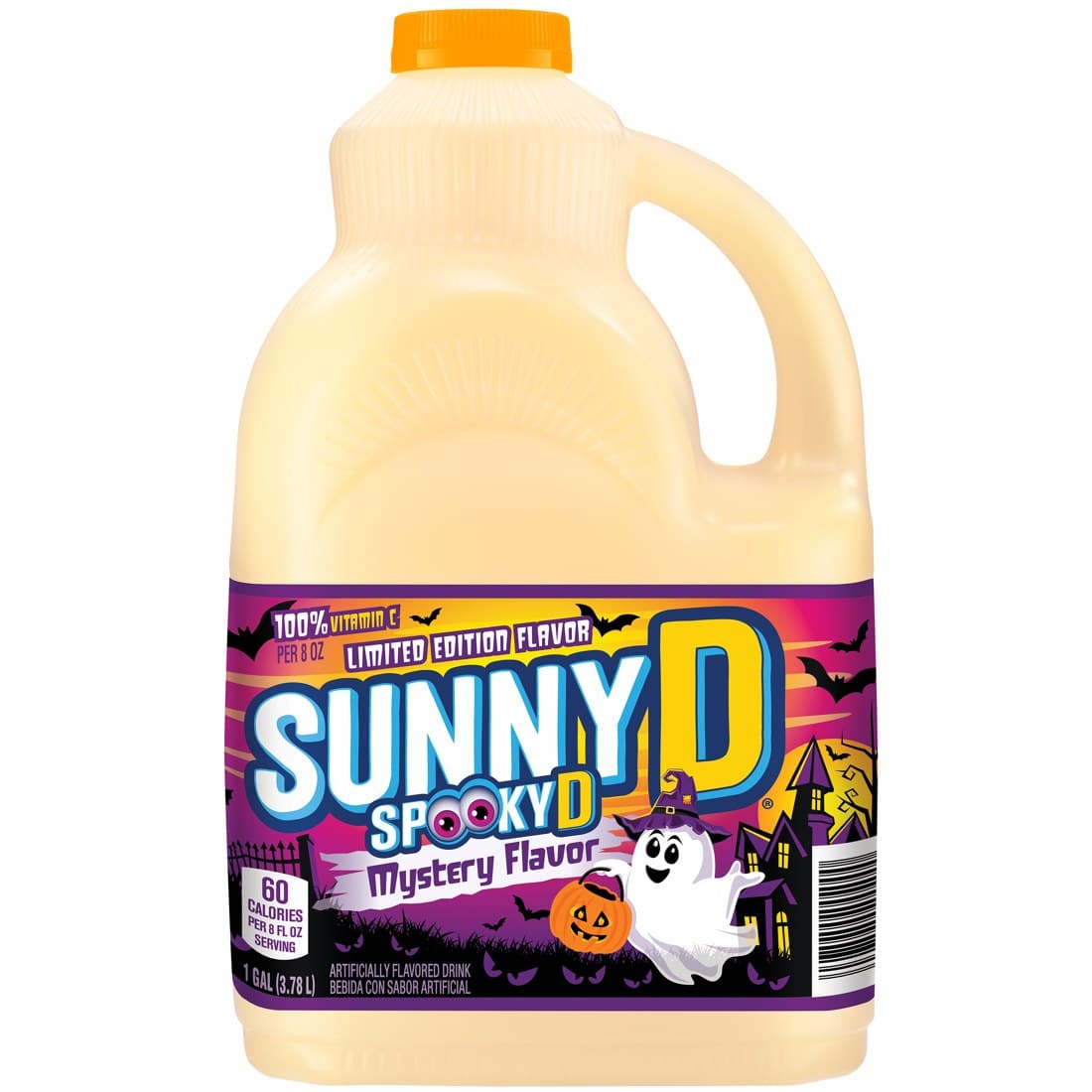 SunnyD SpookyD Mystery Flavor gallon jug