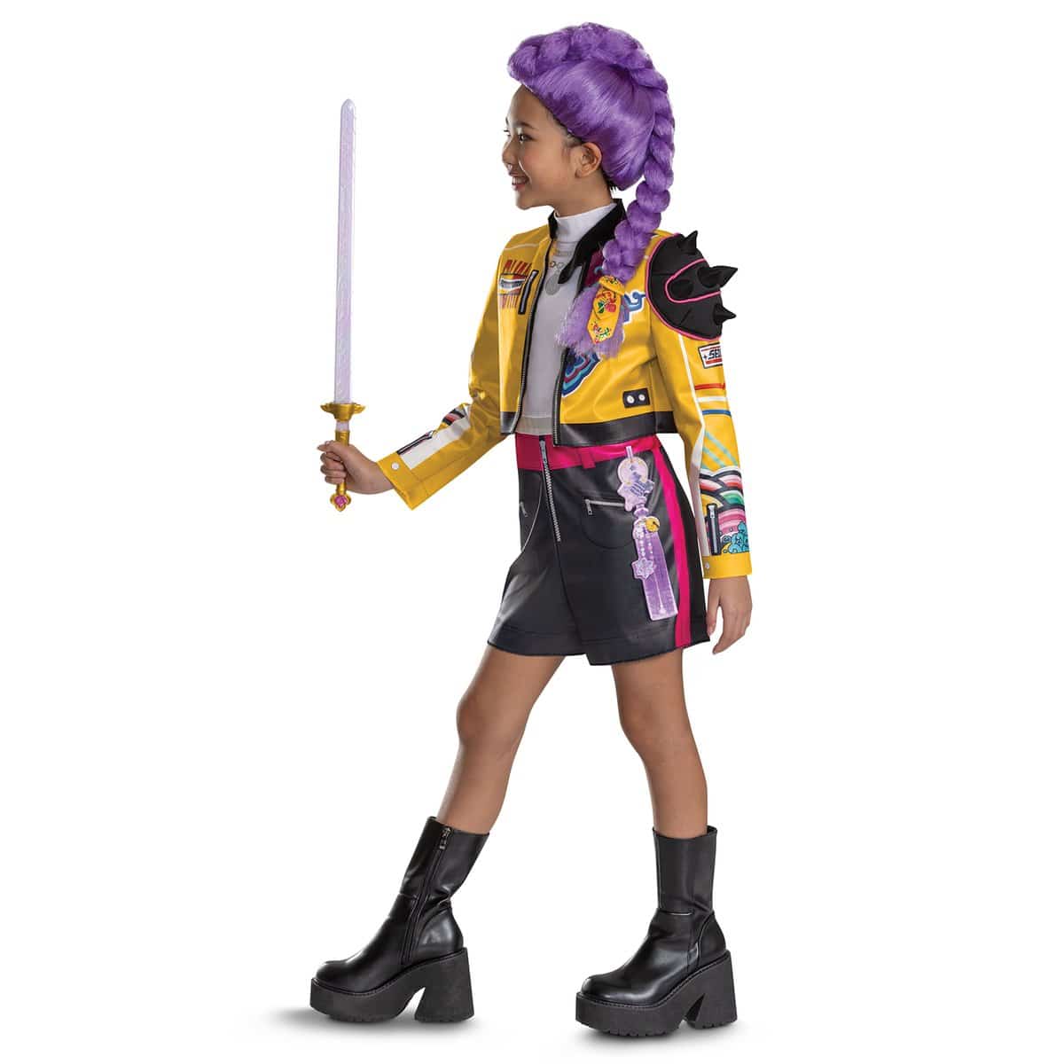 Child in a Target-exclusive K-Pop Demon Hunters Rumi Halloween costume