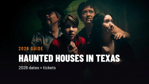 Haunted Houses in Texas 2026 guide cover from Haunted Attraction Network