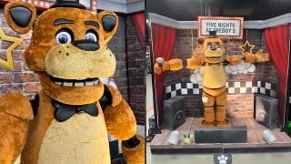 Spirit Halloween Freddy Fazbear life-size animatronic from Five Nights at Freddy's