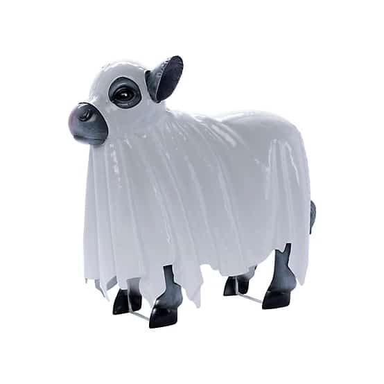 The Red Shed 18.5 in. Metal Ghost Cow Halloween Statue